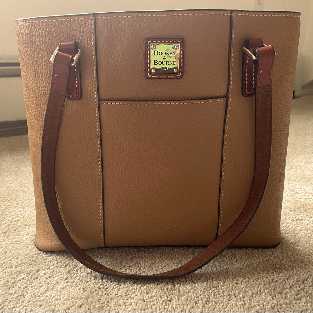 Dooney and Bourke Tan Faux Leather Shoulder Bag